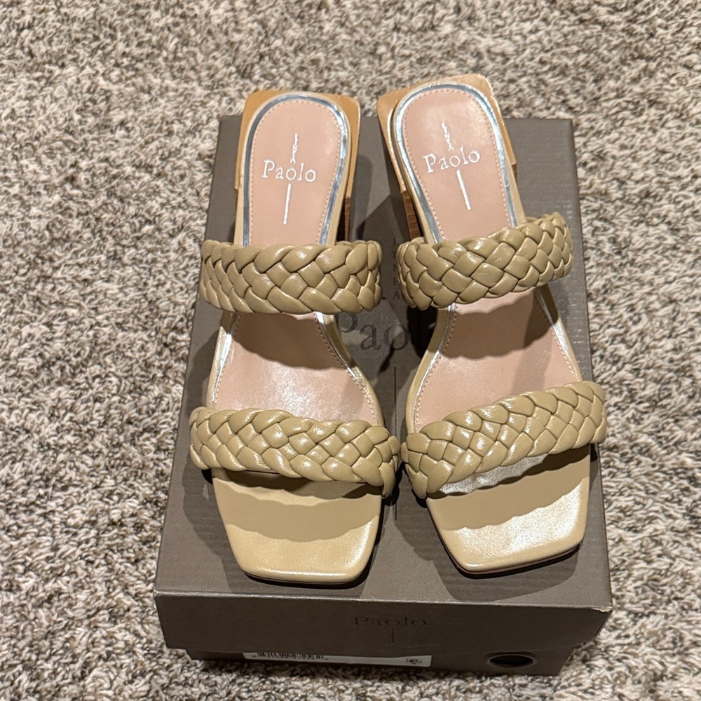 Paolo Women's Irene Tan Braided Sandals